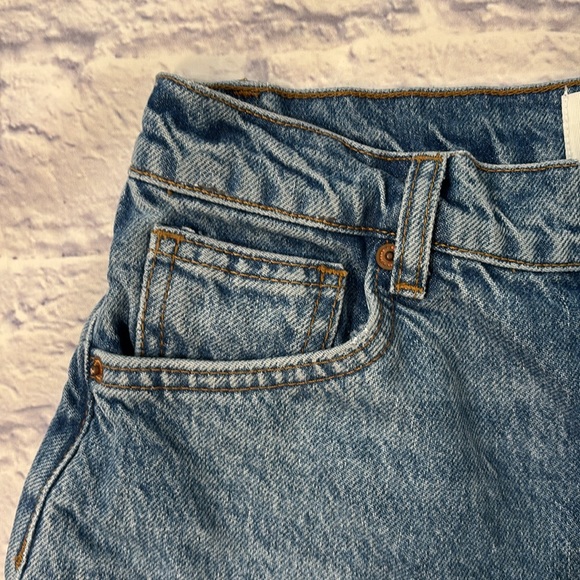 Reformation Charlie High Rise Denim Jean Shorts Cut Off Button Fly Micro Size 26 - Picture 3 of 11